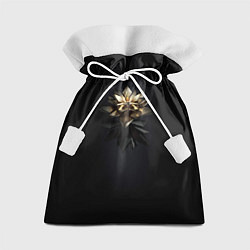 Мешок для подарков Геометрическая золотая лилия, цвет: 3D-принт