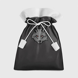 Мешок для подарков Злой серый волк с красными глазами, цвет: 3D-принт