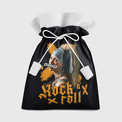 Мешок для подарков Рок девушка с жемчужной серёжкой, цвет: 3D-принт