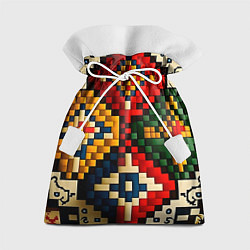 Мешок для подарков Русский узор крестиком, цвет: 3D-принт