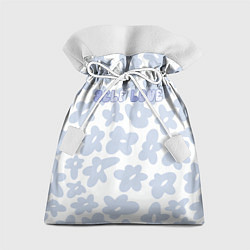 Мешок для подарков Self love - цветочный голубой паттерн, цвет: 3D-принт
