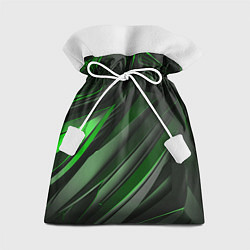 Мешок для подарков Green black abstract, цвет: 3D-принт