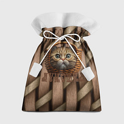 Мешок для подарков Кошка лукошка мем, цвет: 3D-принт