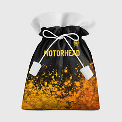 Мешок для подарков Motorhead - gold gradient: символ сверху, цвет: 3D-принт