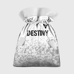 Мешок для подарков Destiny glitch на светлом фоне: символ сверху, цвет: 3D-принт