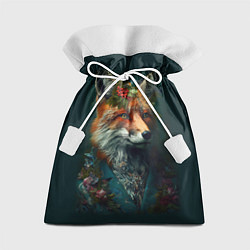 Мешок для подарков Лис в цветочной рубашке, цвет: 3D-принт