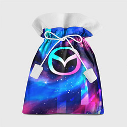 Мешок для подарков Mazda неоновый космос, цвет: 3D-принт