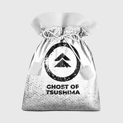 Мешок для подарков Ghost of Tsushima с потертостями на светлом фоне, цвет: 3D-принт