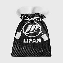 Мешок для подарков Lifan с потертостями на темном фоне, цвет: 3D-принт