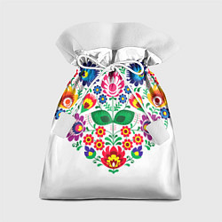 Мешок для подарков Сердце цветочное, цвет: 3D-принт