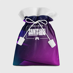 Мешок для подарков Saints Row gaming champion: рамка с лого и джойсти, цвет: 3D-принт