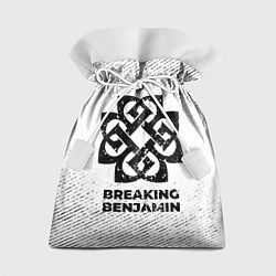 Мешок для подарков Breaking Benjamin с потертостями на светлом фоне, цвет: 3D-принт