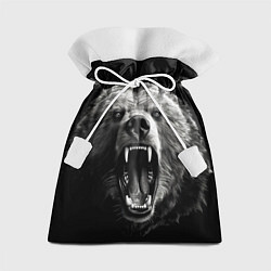 Мешок для подарков Агрессивный таежный медведь, цвет: 3D-принт