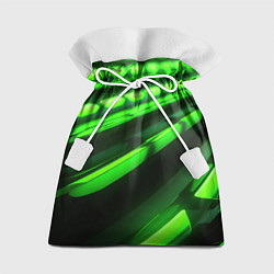 Мешок для подарков Green neon abstract, цвет: 3D-принт