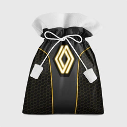 Мешок для подарков Renault - неоновый желтый, цвет: 3D-принт