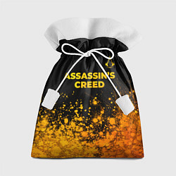 Мешок для подарков Assassins Creed - gold gradient: символ сверху, цвет: 3D-принт