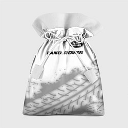 Подарочный мешок Land Rover speed на светлом фоне со следами шин: с