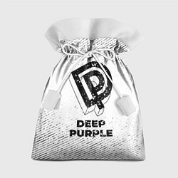 Мешок для подарков Deep Purple с потертостями на светлом фоне, цвет: 3D-принт