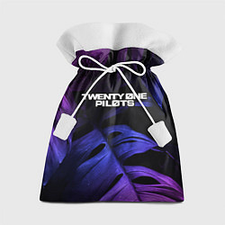 Мешок для подарков Twenty One Pilots neon monstera, цвет: 3D-принт