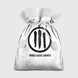 Мешок для подарков Three Days Grace glitch на светлом фоне, цвет: 3D-принт