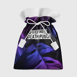 Мешок для подарков Five Finger Death Punch neon monstera, цвет: 3D-принт