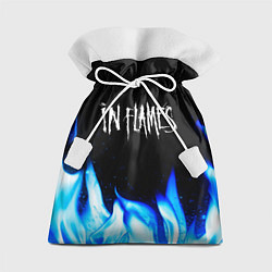Мешок для подарков In Flames blue fire, цвет: 3D-принт