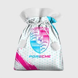 Мешок для подарков Porsche neon gradient style, цвет: 3D-принт