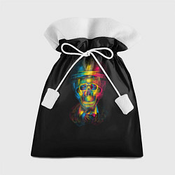 Мешок для подарков Трехцветный череп, цвет: 3D-принт