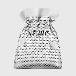Мешок для подарков In Flames glitch на светлом фоне: символ сверху, цвет: 3D-принт