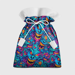 Мешок для подарков Неоновые монстры - graffiti art style pattern, цвет: 3D-принт