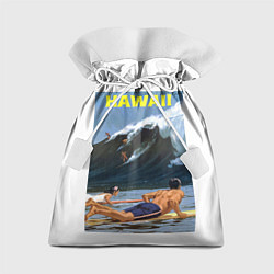 Мешок для подарков Серфинг на Гавайях, цвет: 3D-принт