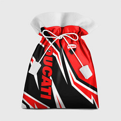 Мешок для подарков Ducati- red stripes, цвет: 3D-принт