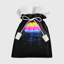 Мешок для подарков Неоновый закат - гранж, цвет: 3D-принт