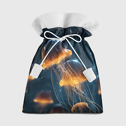 Мешок для подарков Люминисцентные медузы, цвет: 3D-принт