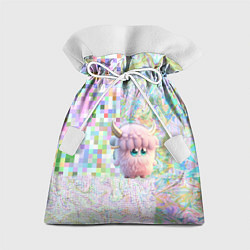 Мешок для подарков Розовый пушистый монстрик, цвет: 3D-принт
