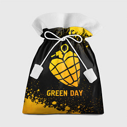 Мешок для подарков Green Day - gold gradient, цвет: 3D-принт