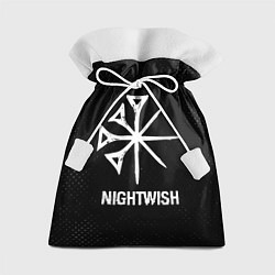 Мешок для подарков Nightwish glitch на темном фоне, цвет: 3D-принт