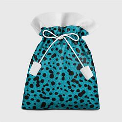 Мешок для подарков Пятнистый паттерн чёрно-голубой, цвет: 3D-принт