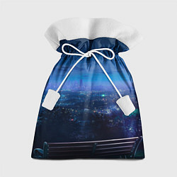 Мешок для подарков Синий город, цвет: 3D-принт