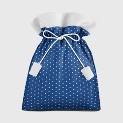 Мешок для подарков Синий в белый горошек, цвет: 3D-принт
