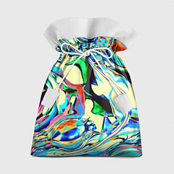 Мешок для подарков Яркие абстрактные разводы, цвет: 3D-принт