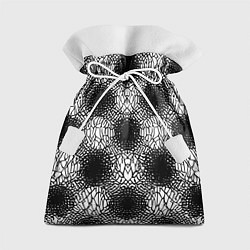 Мешок для подарков Симметричная черно-белая паутина, цвет: 3D-принт
