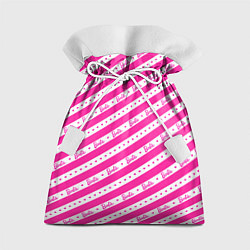 Мешок для подарков Барби и розовые полосы, цвет: 3D-принт
