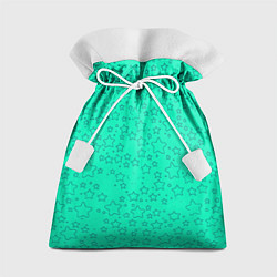 Мешок для подарков Звёздочки светло-зелёный, цвет: 3D-принт