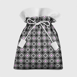 Мешок для подарков Серо - розовый геометрический узор, цвет: 3D-принт