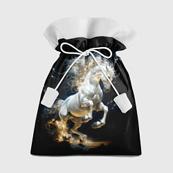 Мешок для подарков Конь Белая молния, цвет: 3D-принт