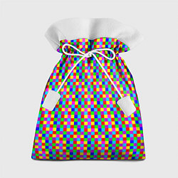 Мешок для подарков Разноцветные маленькие квадраты, цвет: 3D-принт