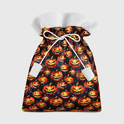 Мешок для подарков Весёлые тыквы на Хеллоуин паттерн, цвет: 3D-принт