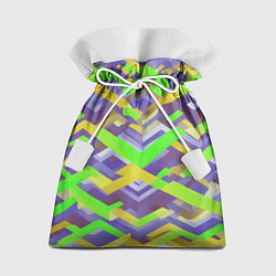 Мешок для подарков Зелёные ретро стрелки, цвет: 3D-принт