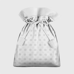 Мешок для подарков Светло-серый в квадратик, цвет: 3D-принт
